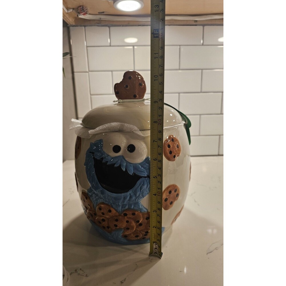 New !! SESAME STREET 🍪 Cookie Monster 🍪 Cookie Jar / Canister •  11 x 8 inch - Picture 7 of 9